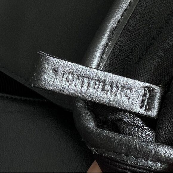 MONTBLANC Authentic Meisterstuck Black Fabric & Leather Messenger Cross Bag - Picture 13 of 16